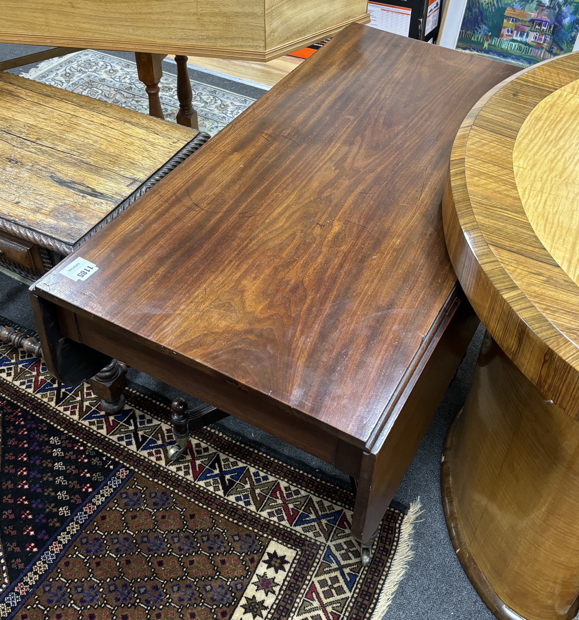 A Regency mahogany Pembroke breakfast table, width 102cm, depth 53cm, height 69cm